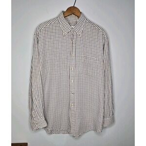 Viyella Wool Blend Shirt Mens Large Plaid Check Flannel Button Down Wool Blend